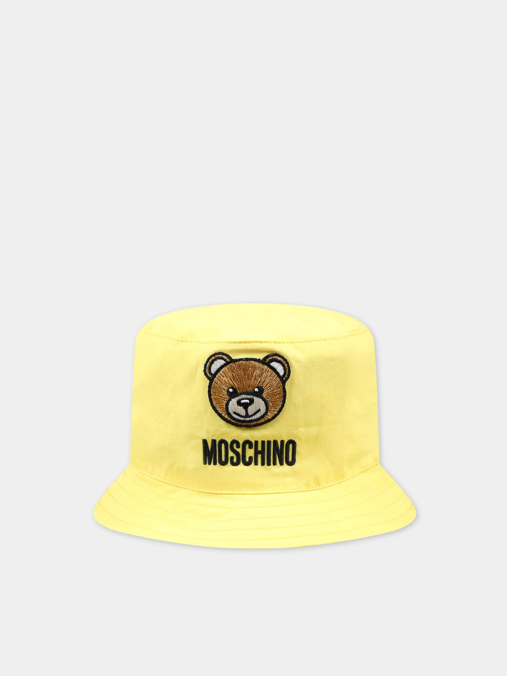 Yellow cloche for baby kids with Teddy Bear